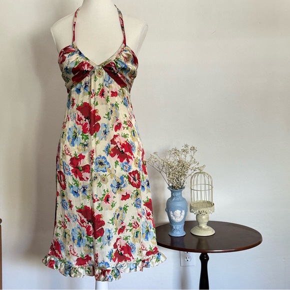 Betsey Johnson Silk Y2K Vintage Dress Babydoll Ruffle - Picture 4 of 7